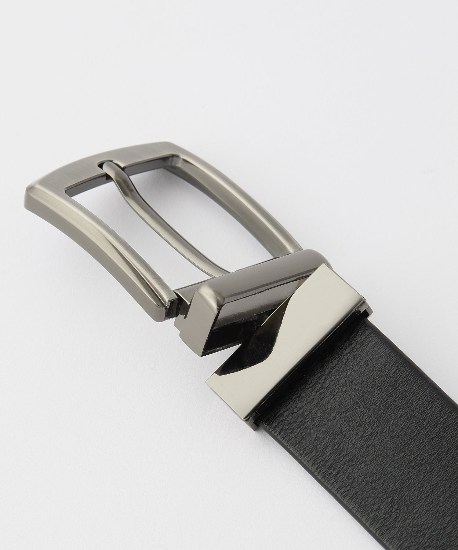 X-Large Reversible Leather Belt cintura in pelle nera coccodrillo