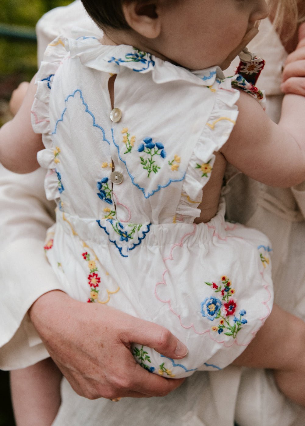 The New Society Jacinthe Pagliaccetto Neonato Cotone Ricamato