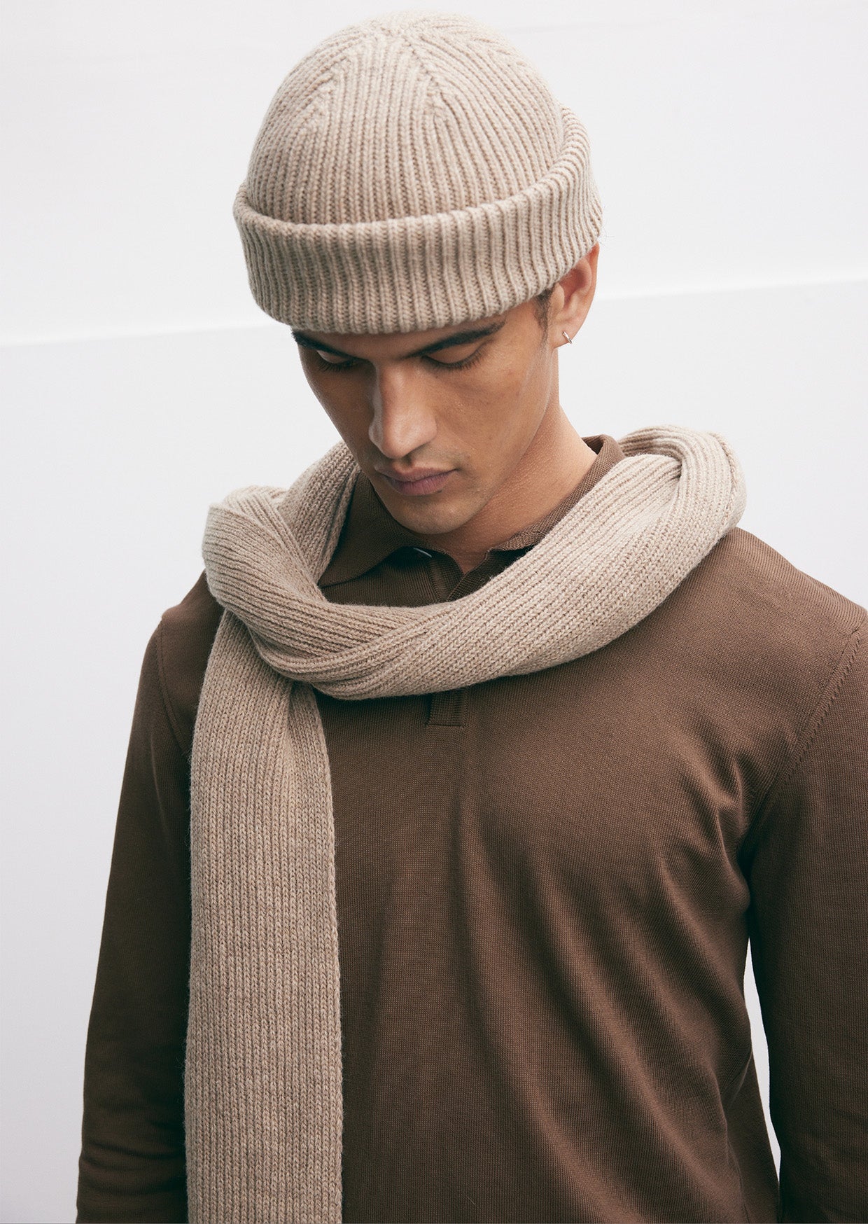 Goodpeople Xalfa sciarpa lana beige taglia unica