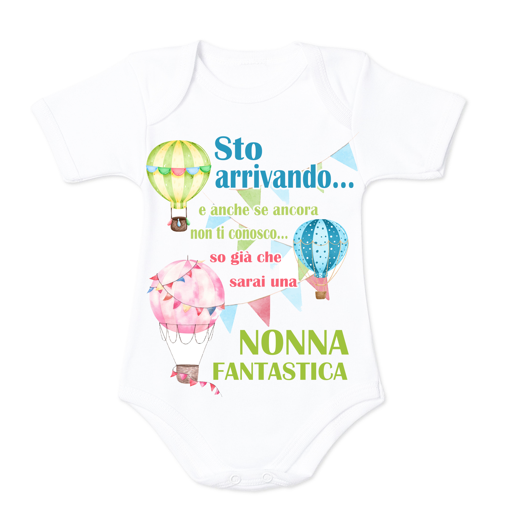 Mr. Gadgets Sto Arrivando body neonato cotone mongolfiera