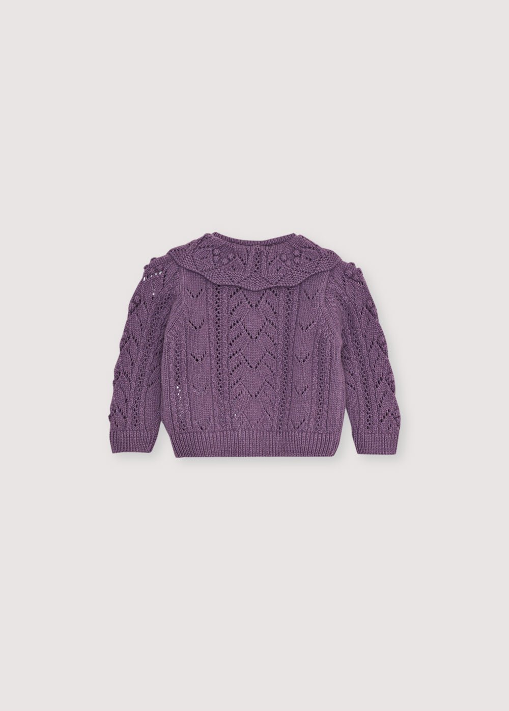 The New Society Lila cardigan Grape Bliss 6 mesi lana
