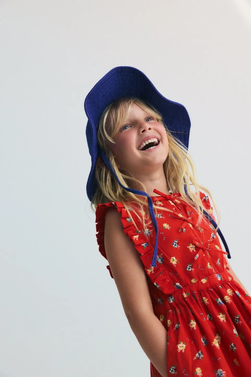 The New Society Amapola vestito bambina fiori bio