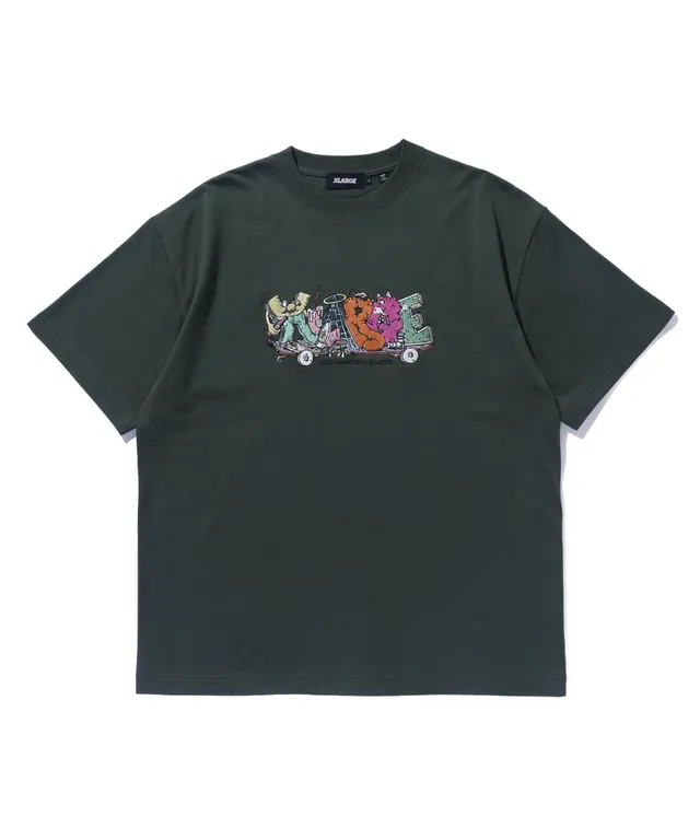 X-Large Hangout S/S Tee maglietta verde cotone