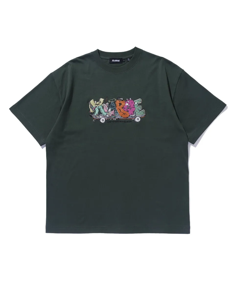X-Large Hangout S/S Tee maglietta verde cotone