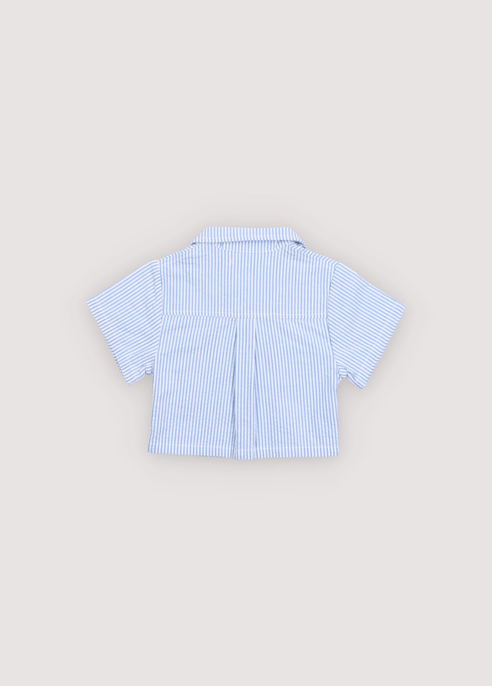 The New Society Almond camicia baby righe azzurre 6 mesi cotone