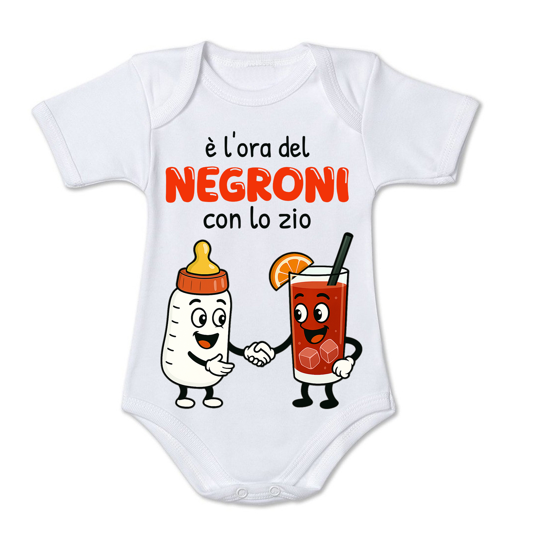 Mr. Gadgets Negroni Zii body neonato cotone maniche corte