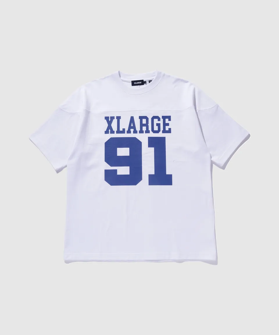 X-Large Numbering 1991 T-shirt manica corta bianca mesh