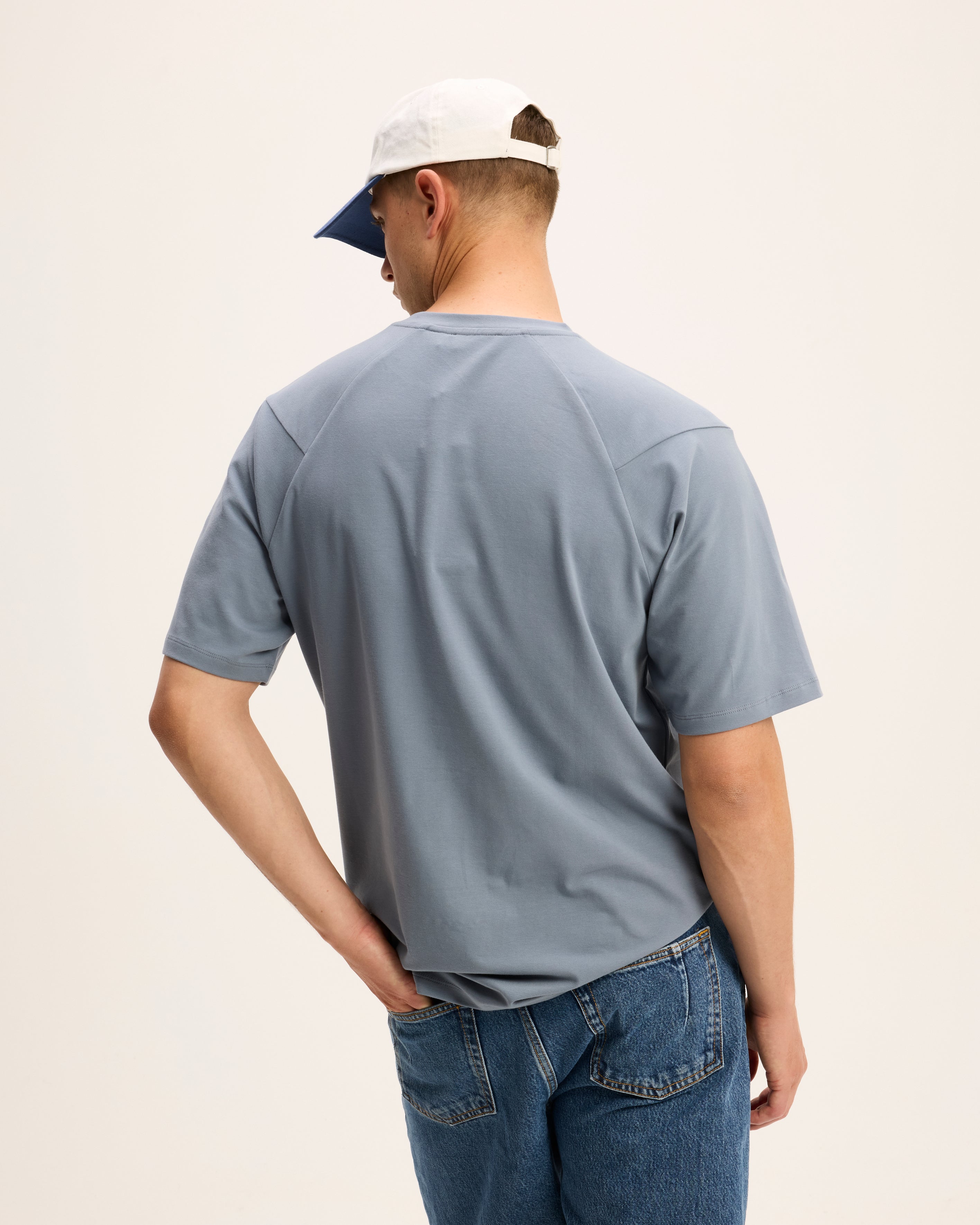 GOODPEOPLE Ted t-shirt cotone blu medio