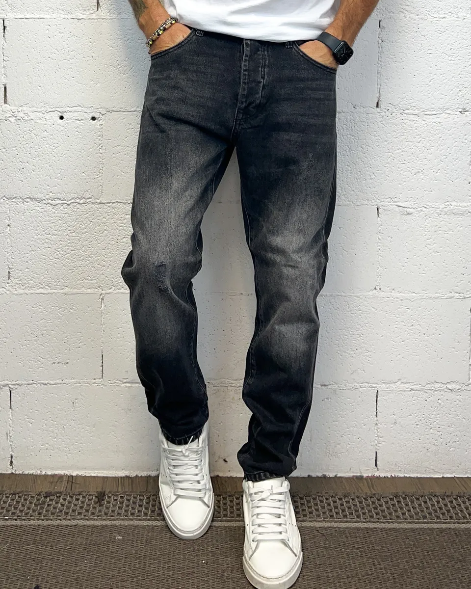 Over-D Jimmy jeans carrot slim grigio