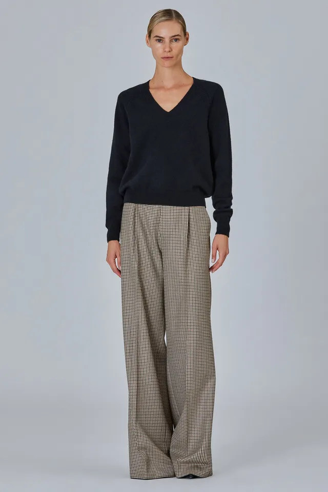 Sa Su Phi V Neck maglione cashmere prugna
