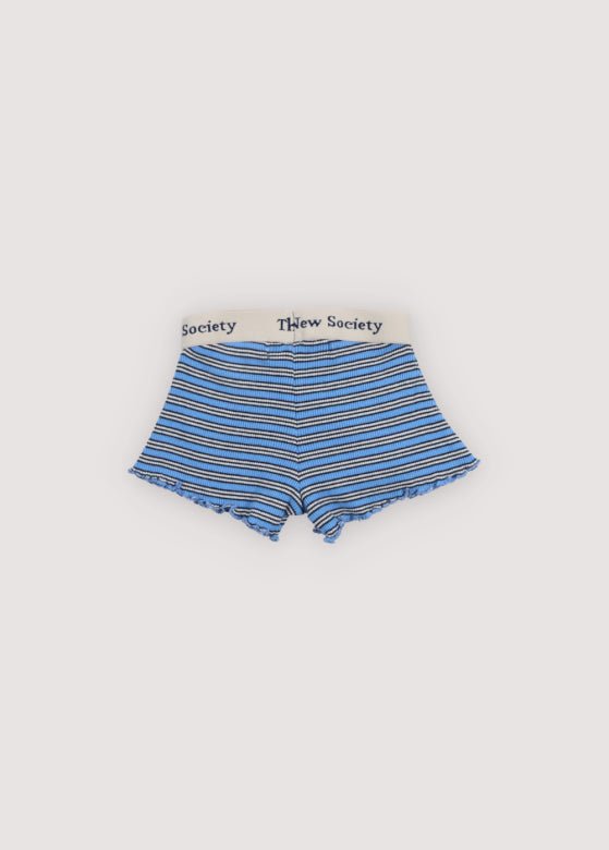 The New Society TNS Rib shorts neonato righe blu 6 mesi cotone