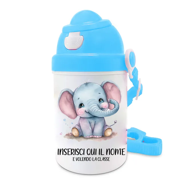 Mr. Gadgets Elefante Azzurro borraccia bambini leggera