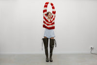 The New Society Ellie Woman Polo maglia rossa mohair