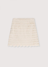 The New Society Narciso Gonna Uncinetto Coconut Cotone
