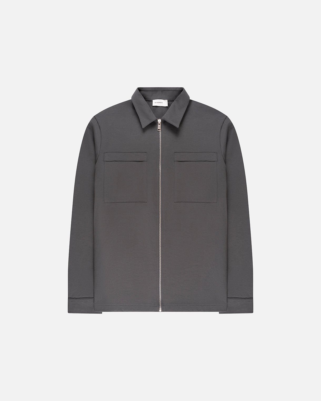 GOODPEOPLE Lavi camicia jersey verde scuro con zip