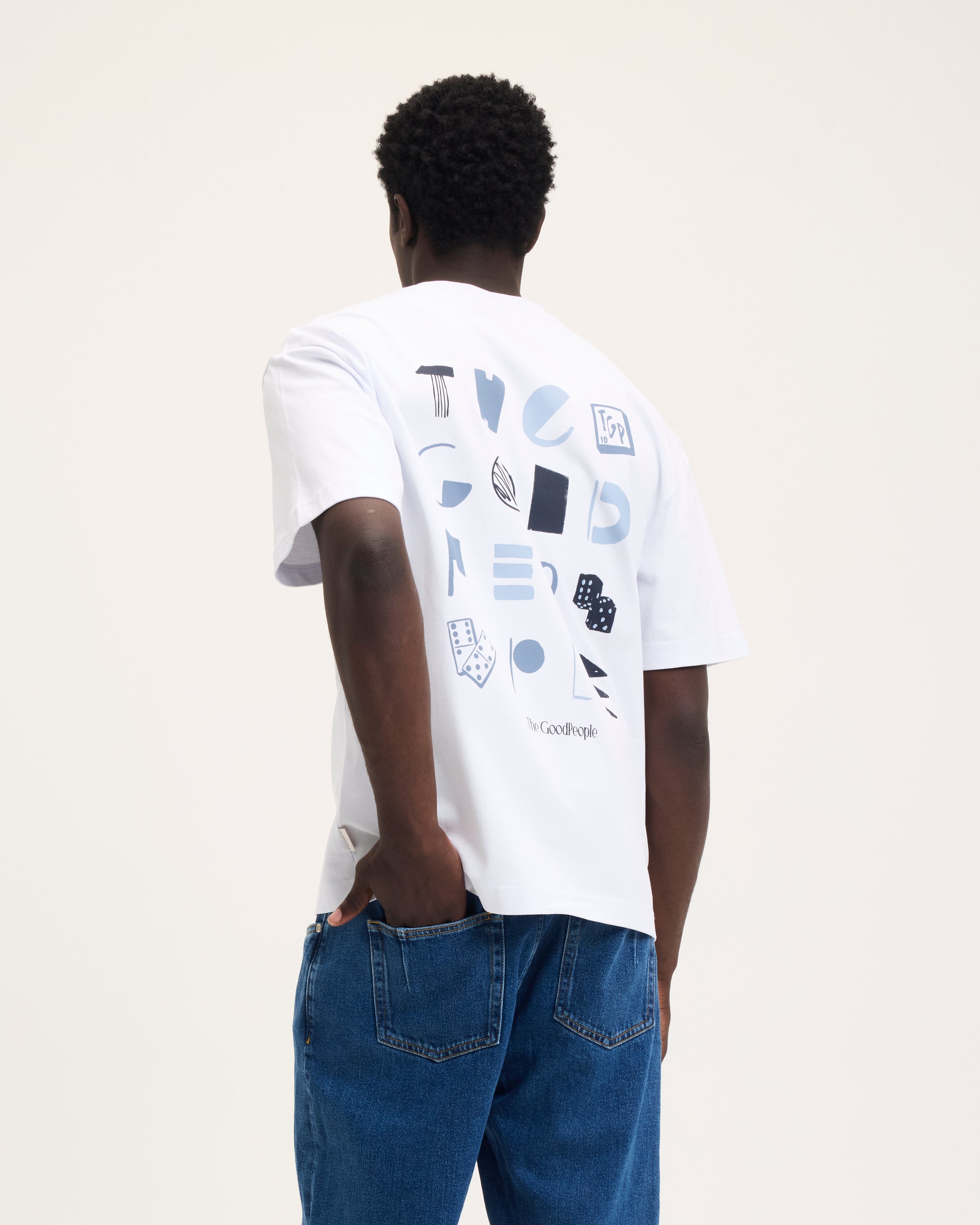 GOODPEOPLE TAX Artwork t-shirt cotone White