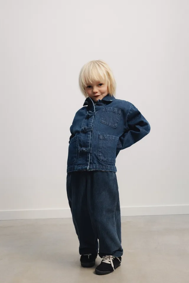 The New Society Elio pantalone bambino velluto Black Iris