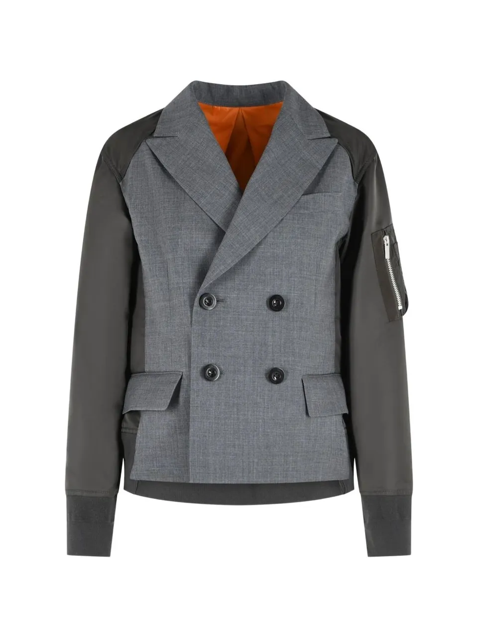 Sacai 26-08564 giacca donna grigio khaki