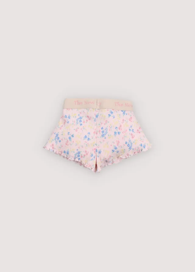 The New Society TNS Rib Baby Short Sabina Print 6 mesi