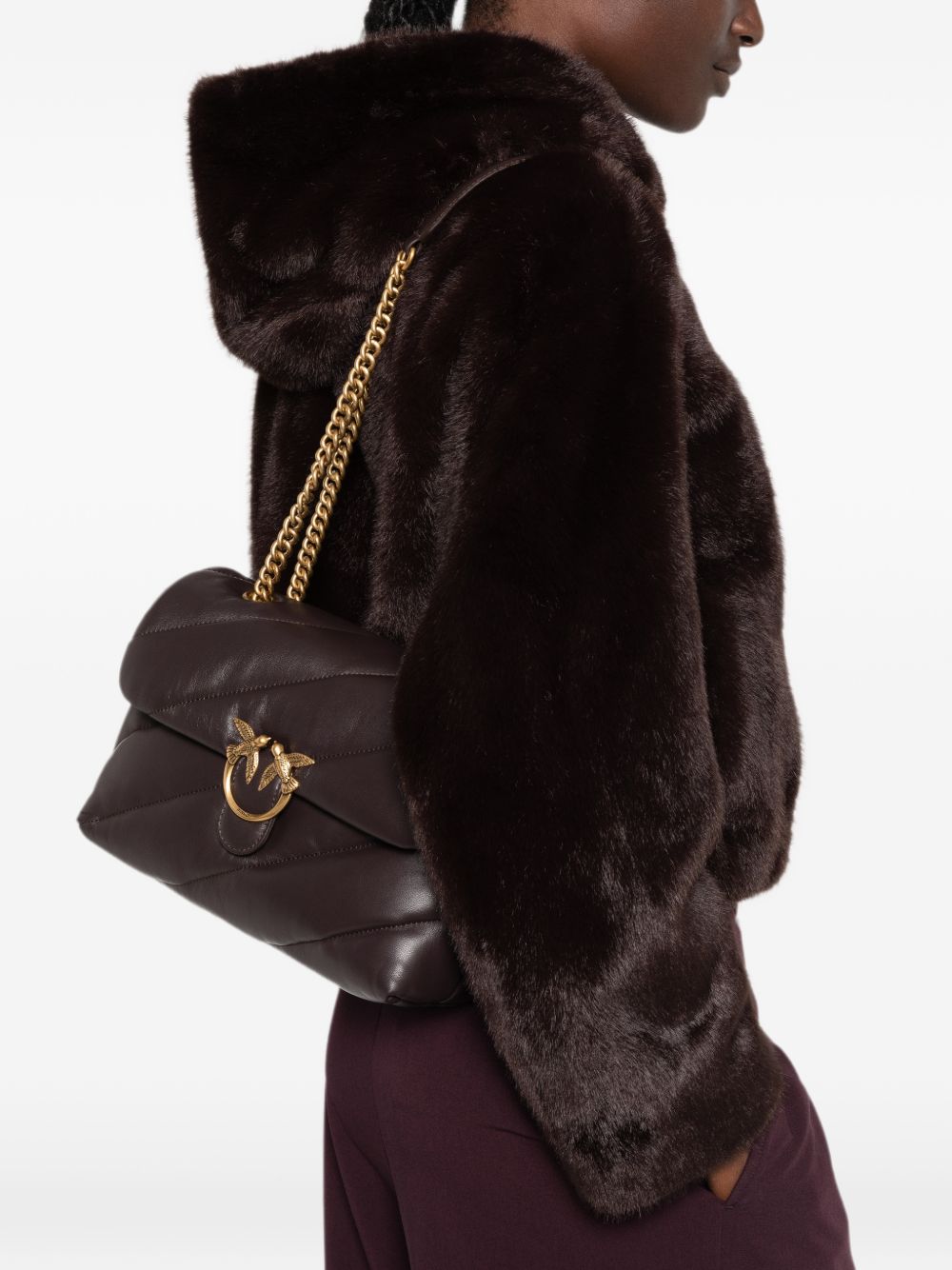 Pinko 107616 borsa a mano marrone