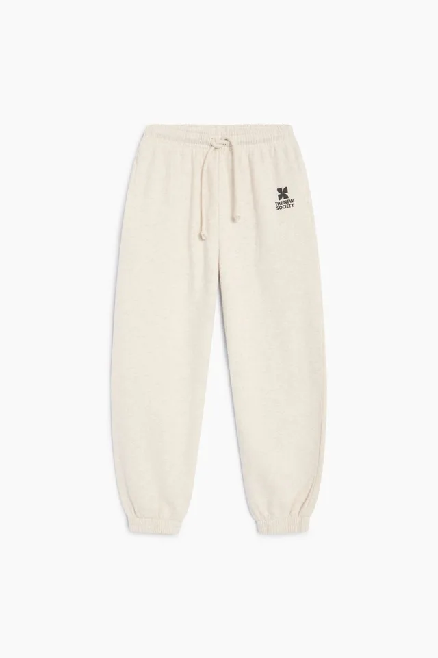 THE NEW SOCIETY TNS Logo Jogging pantaloni tuta bianco melange