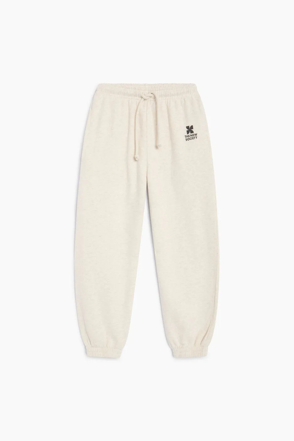 THE NEW SOCIETY TNS Logo Jogging pantaloni tuta bianco melange