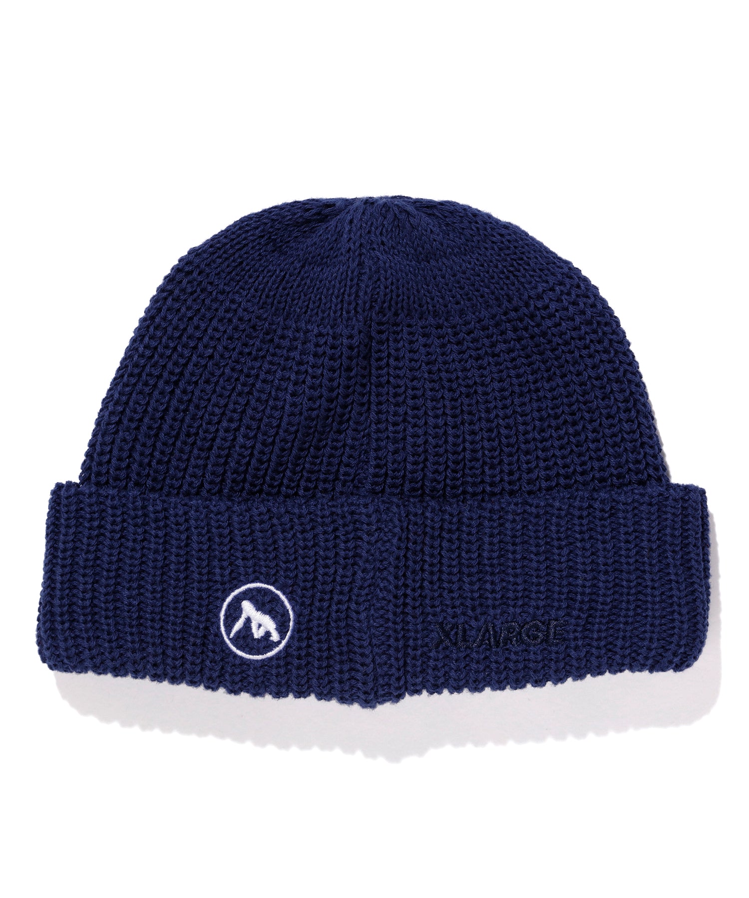 X-Large Logo Short Length Beanie cuffia nera cotone