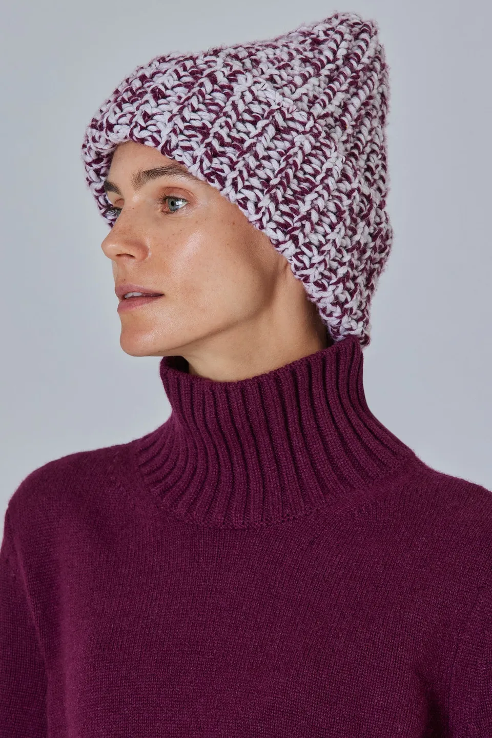 Sa Su Phi Chunky Beanie in Cashmere a Coste