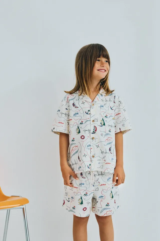 The New Society Clove Shirt camicia mappa cotone maniche corte