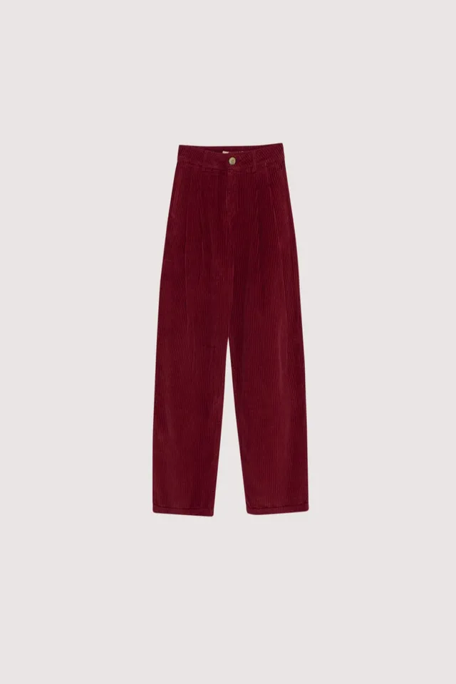 The New Society Nicol Pantaloni Teen 12 Anni Velluto Prugna