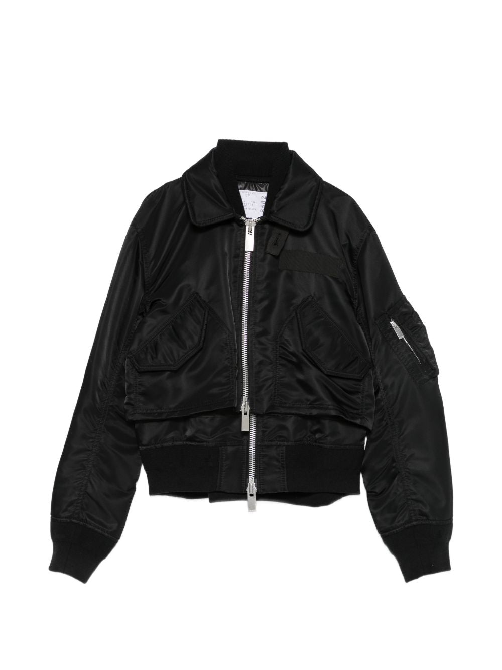 Sacai 26-08582 bomber donna nero invernale