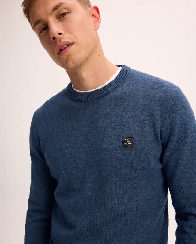 Goodpeople Oknit Comfort maglione Denim Blue lana
