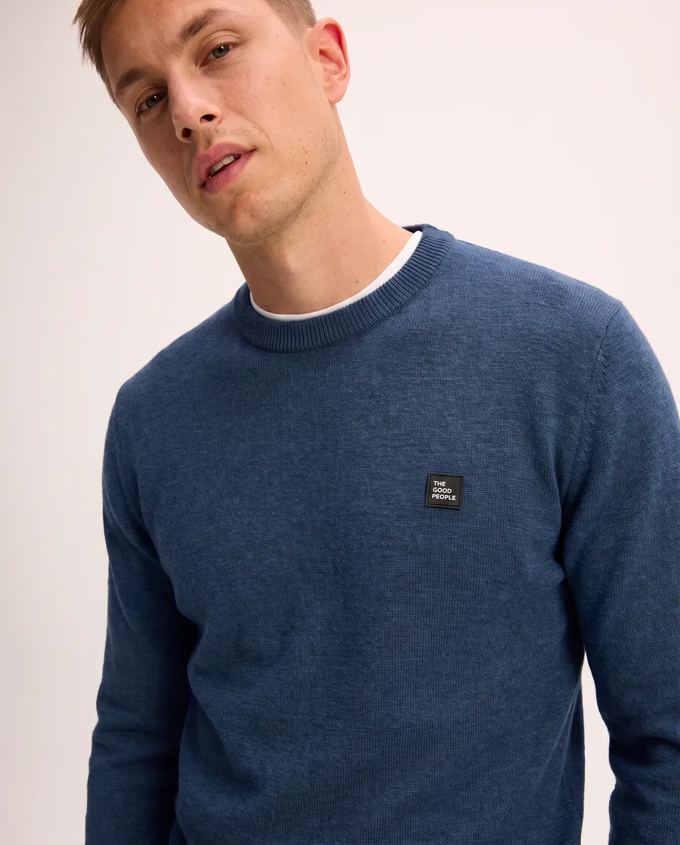 Goodpeople Oknit Comfort maglione Denim Blue lana