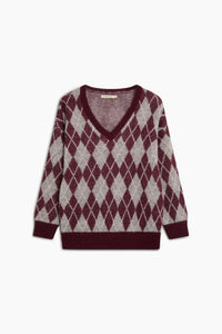 The New Society Dune maglione donna in mohair scollo a V