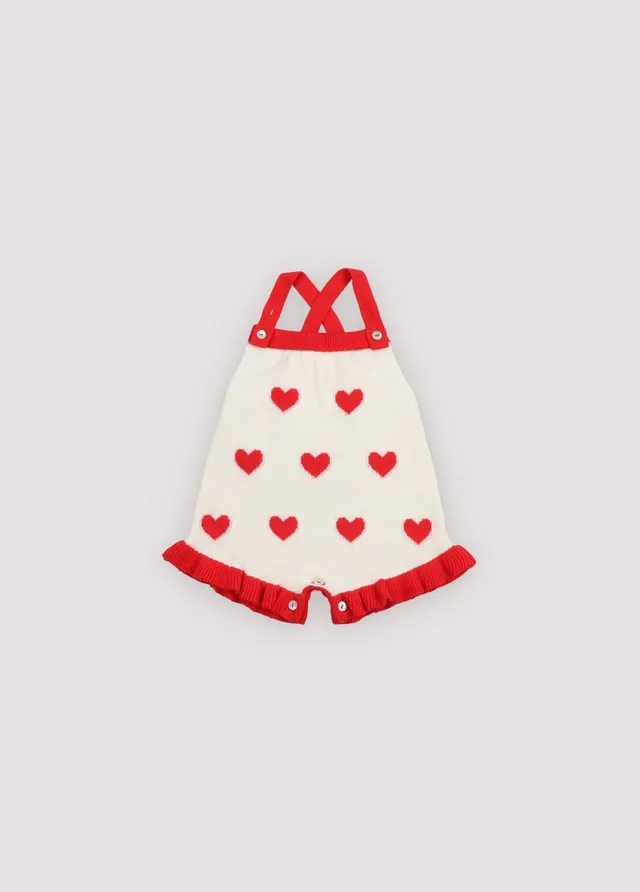 The New Society Maqui Hearts Jacquard pagliaccetto 6 mesi cotone