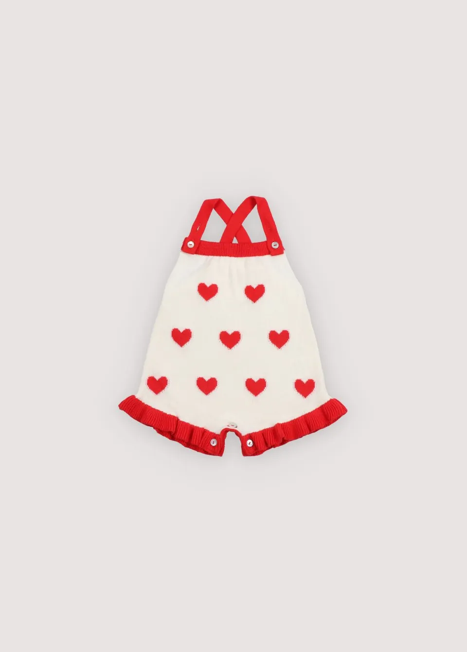 The New Society Maqui Hearts Jacquard pagliaccetto 6 mesi cotone