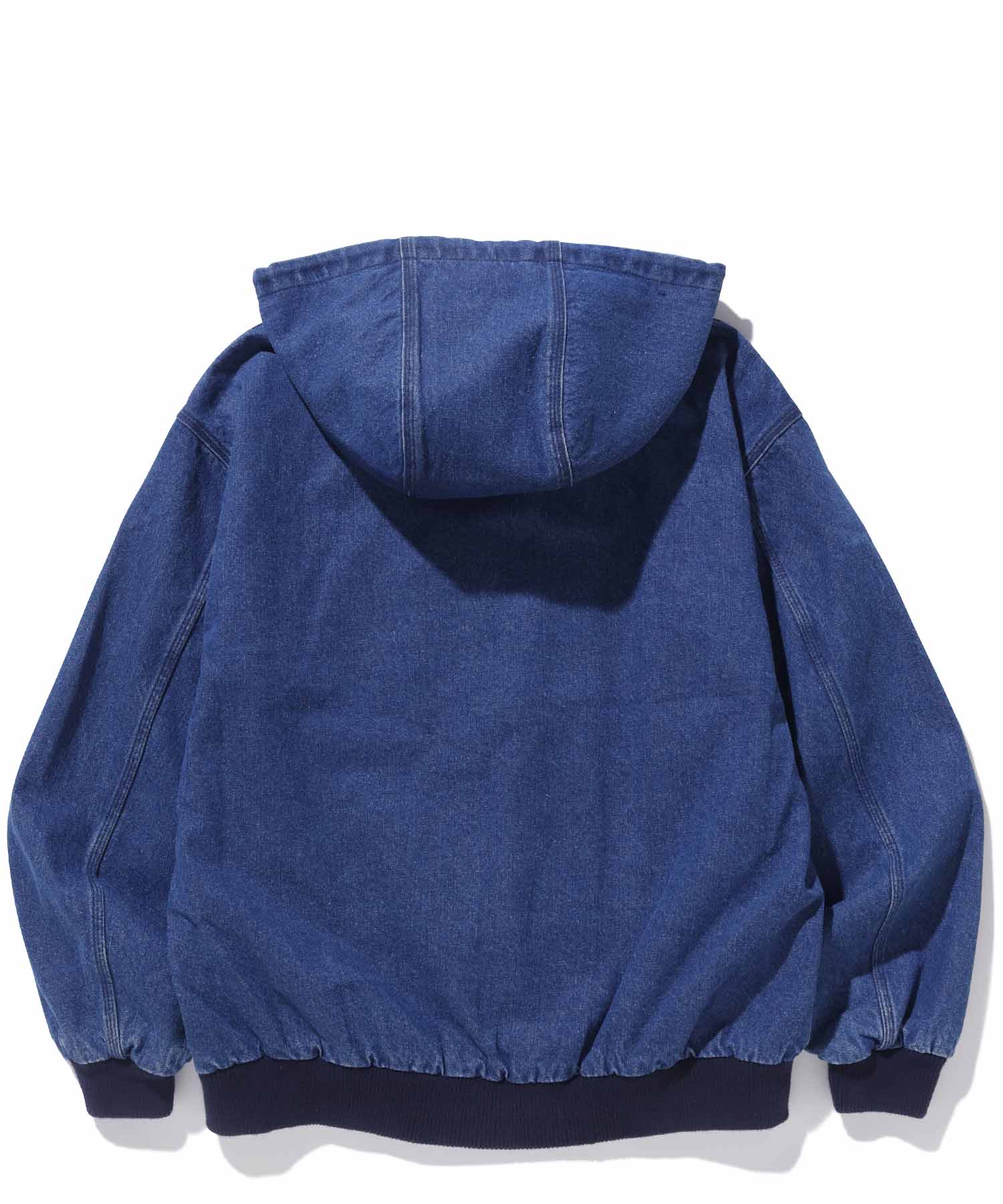 X-Large Hooded Denim Work Jacket giacca jeans cotone