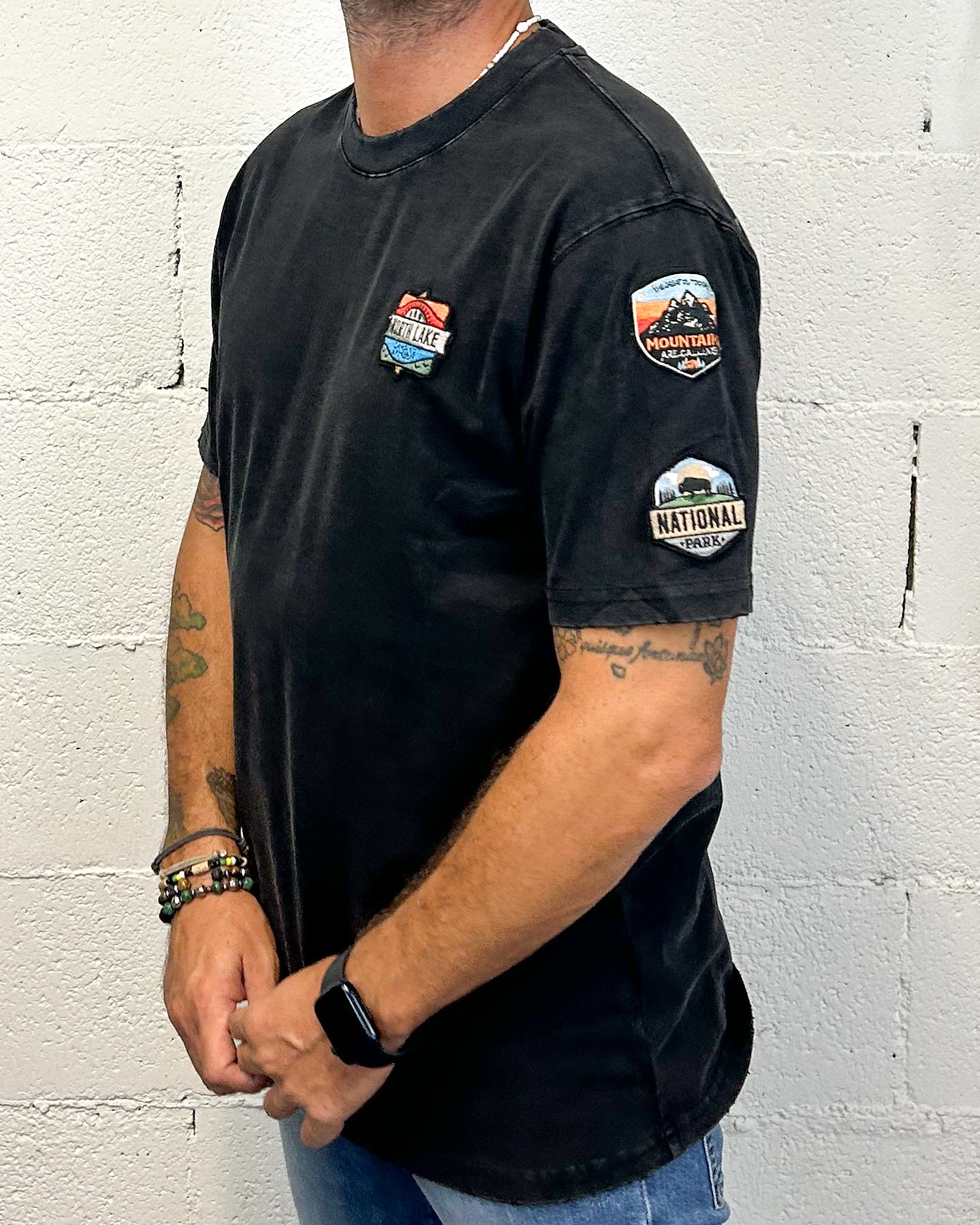 Gianni Lupo Patch Black t-shirt nera regolare