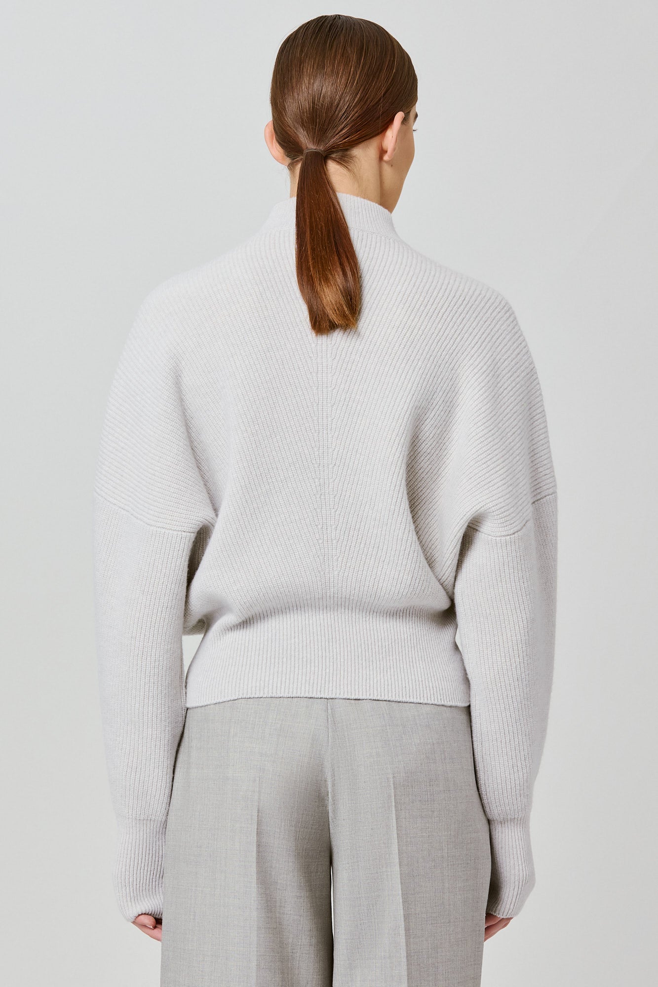 Sa Su Phi cardigan coste cashmere ghiaccio con zip