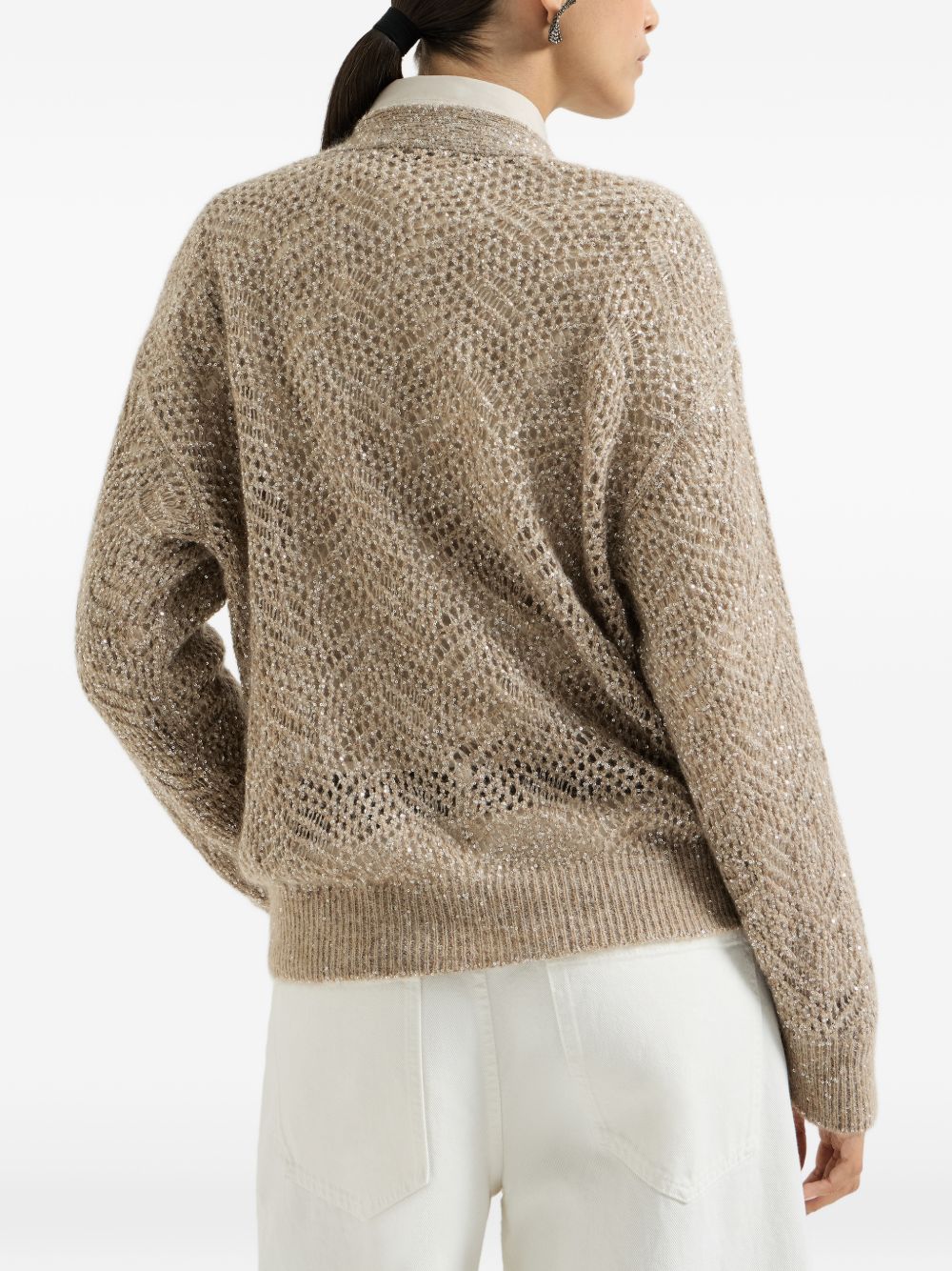 Brunello Cucinelli MRG562506 cardigan donna marrone