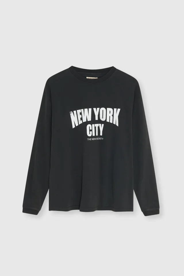 THE NEW SOCIETY Kay t-shirt donna blu notte cotone