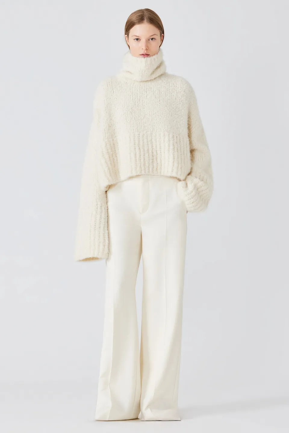 Sa Su Phi Teddy maglione collo alto avorio