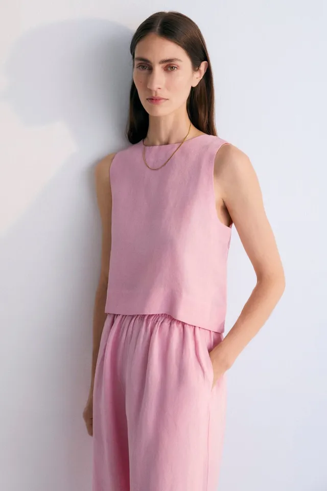 The New Society Hera top lino ibisco donna