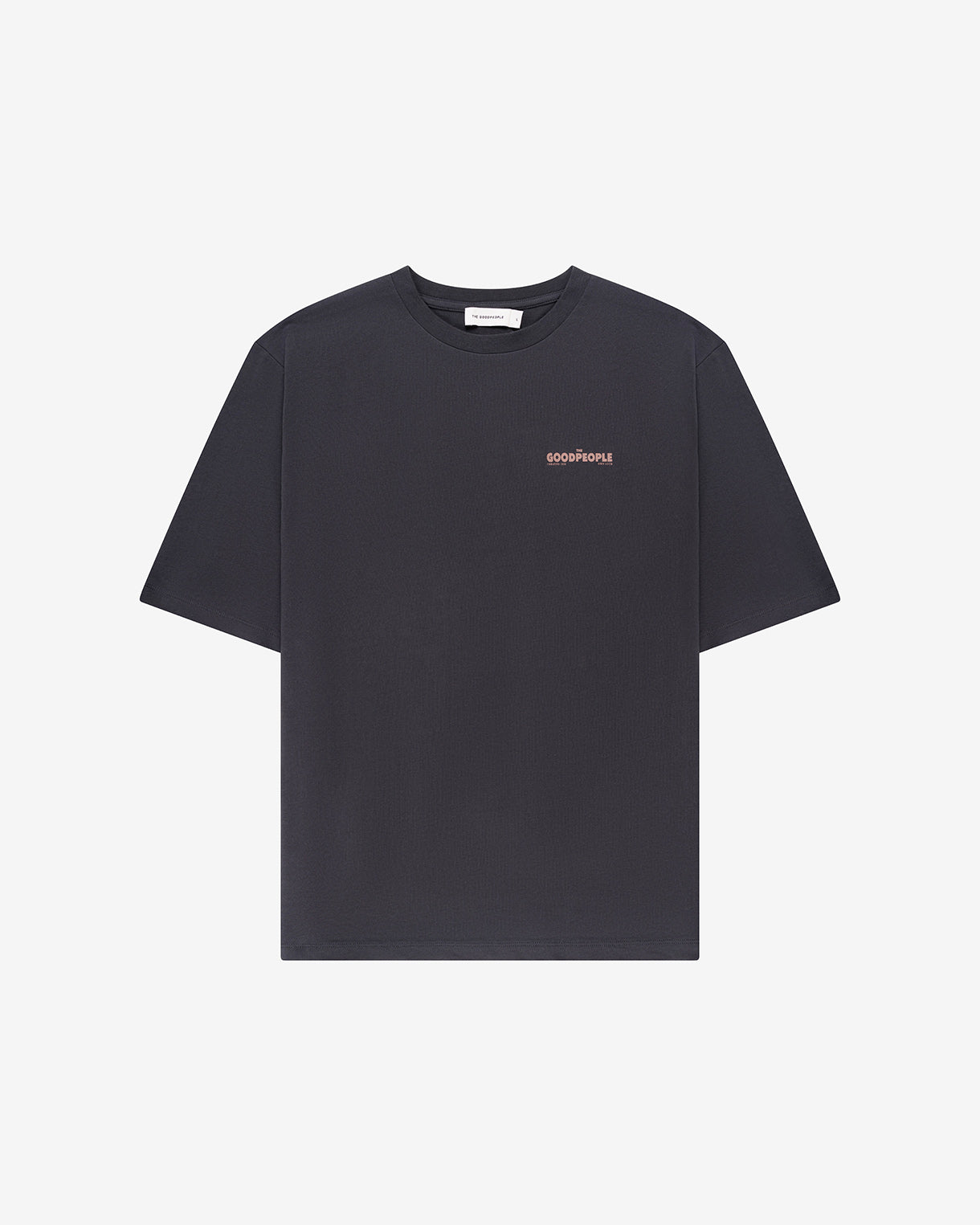 Goodpeople Tex t-shirt cotone antracite stampa fiore