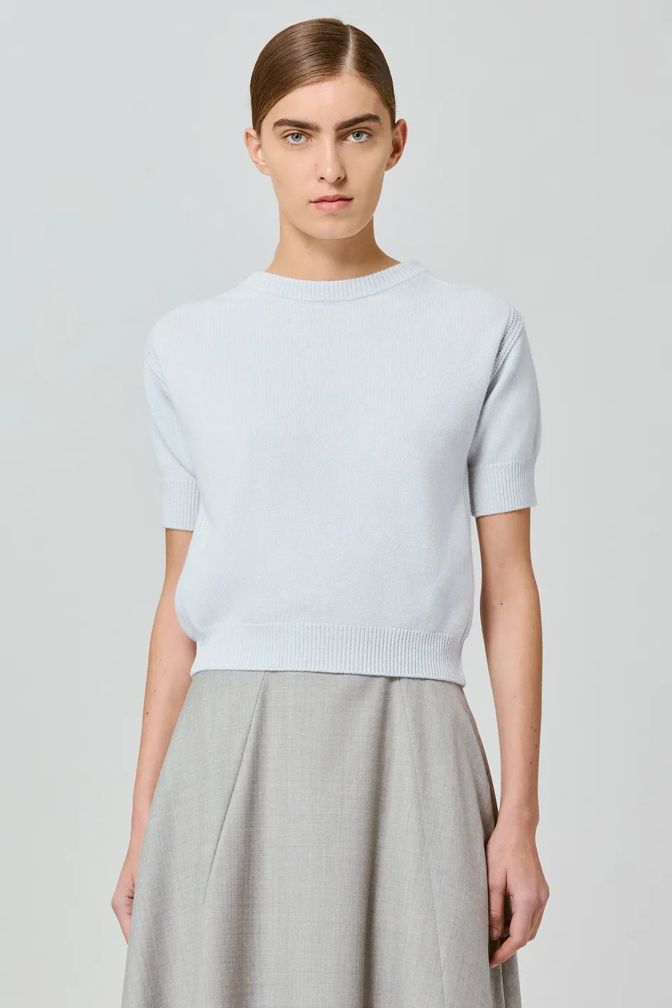 Sa Su Phi maglione maniche corte cashmere ghiaccio