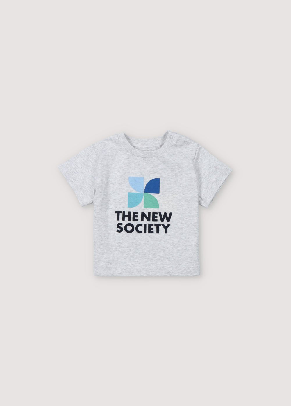 The New Society Mykonos maglietta neonato grigia cotone