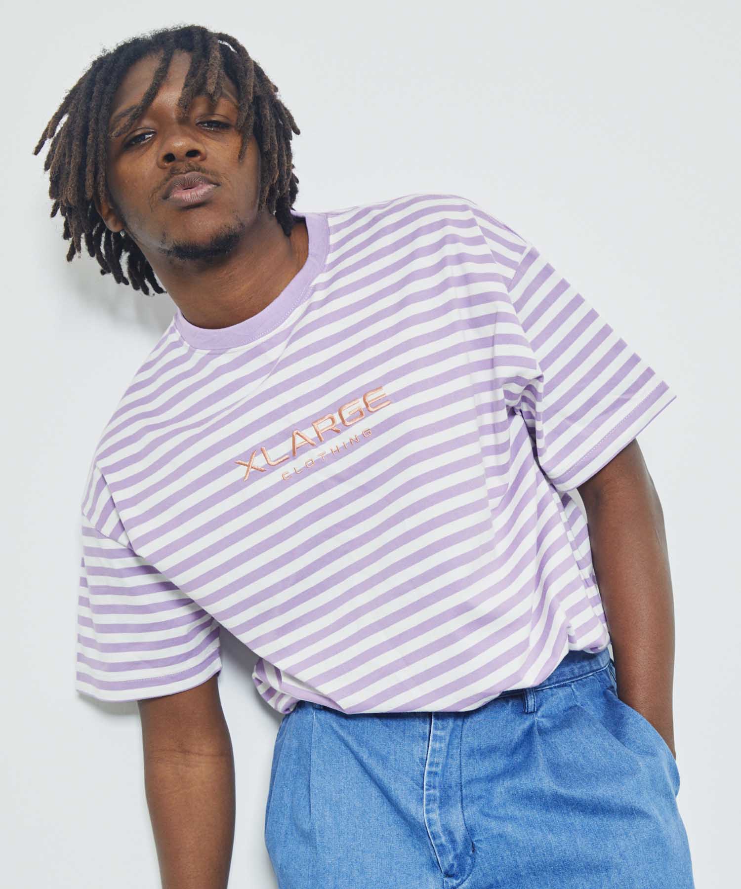 X-Large Richard Border t-shirt lilla S cotone spesso
