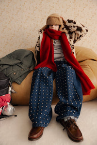 The New Society TNS Denim pantaloni teen borchie larghi