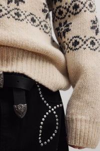 The New Society TNS Denim Teen Studded pantaloni borchie cotone