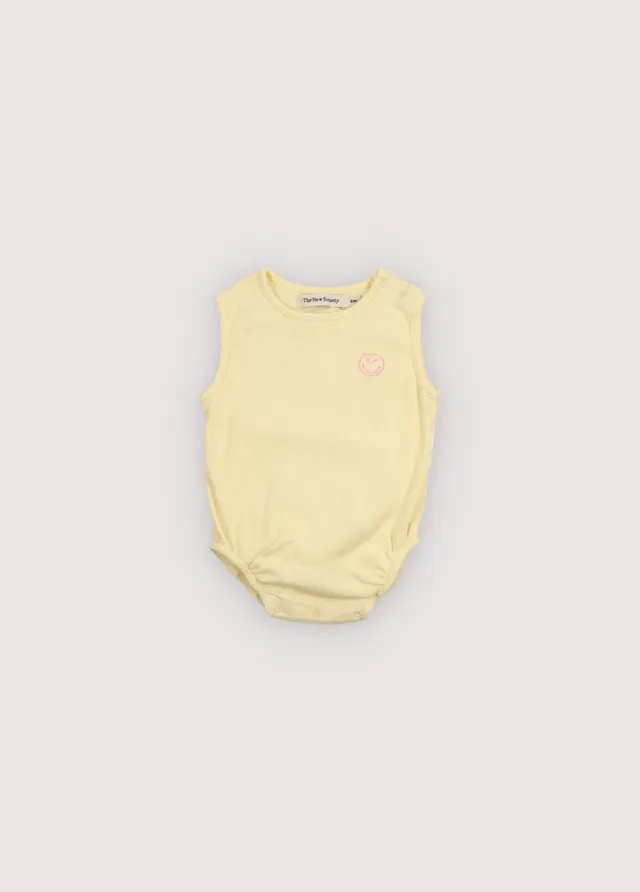 The New Society Smiley Pagliaccetto 6M Giallo Cotone